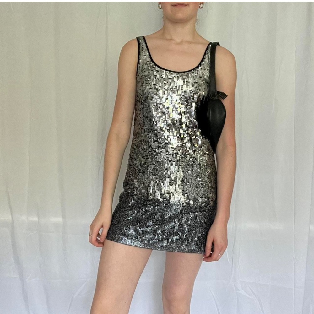 Sexy Little y2k Sequin Mini Slip Dress by Express Cocktail Party Date Night Prom